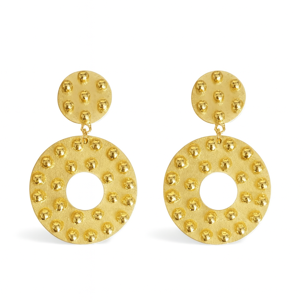 Ziva Gold Clip-On Earrings