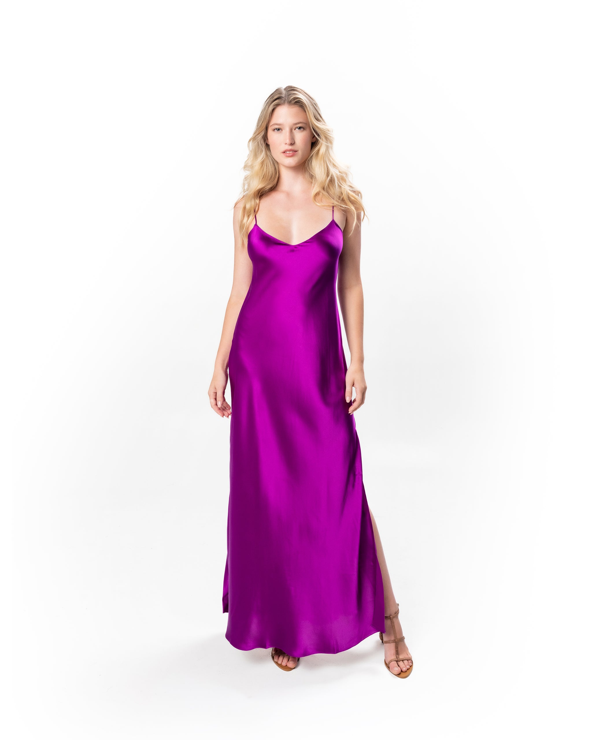 New Fuchsia Mossy Maxi Slip Dress