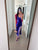 Ultra Violet Lace Applique High Slit Tea Length Slip