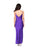 Ultra Violet Lace Applique High Slit Tea Length Slip