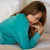 Neon Turquoise Velour Raglan Sweatshirt - Dannijo