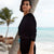 Black Velour Raglan Sweatshirt - Dannijo