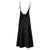 Tie Strap Noir Midi Slip Dress