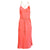 Neon Coral Beaded Strap Midi Slip Dress