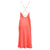 Neon Coral Beaded Strap Midi Slip Dress
