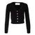 Black V-Neck Cropped Cardigan