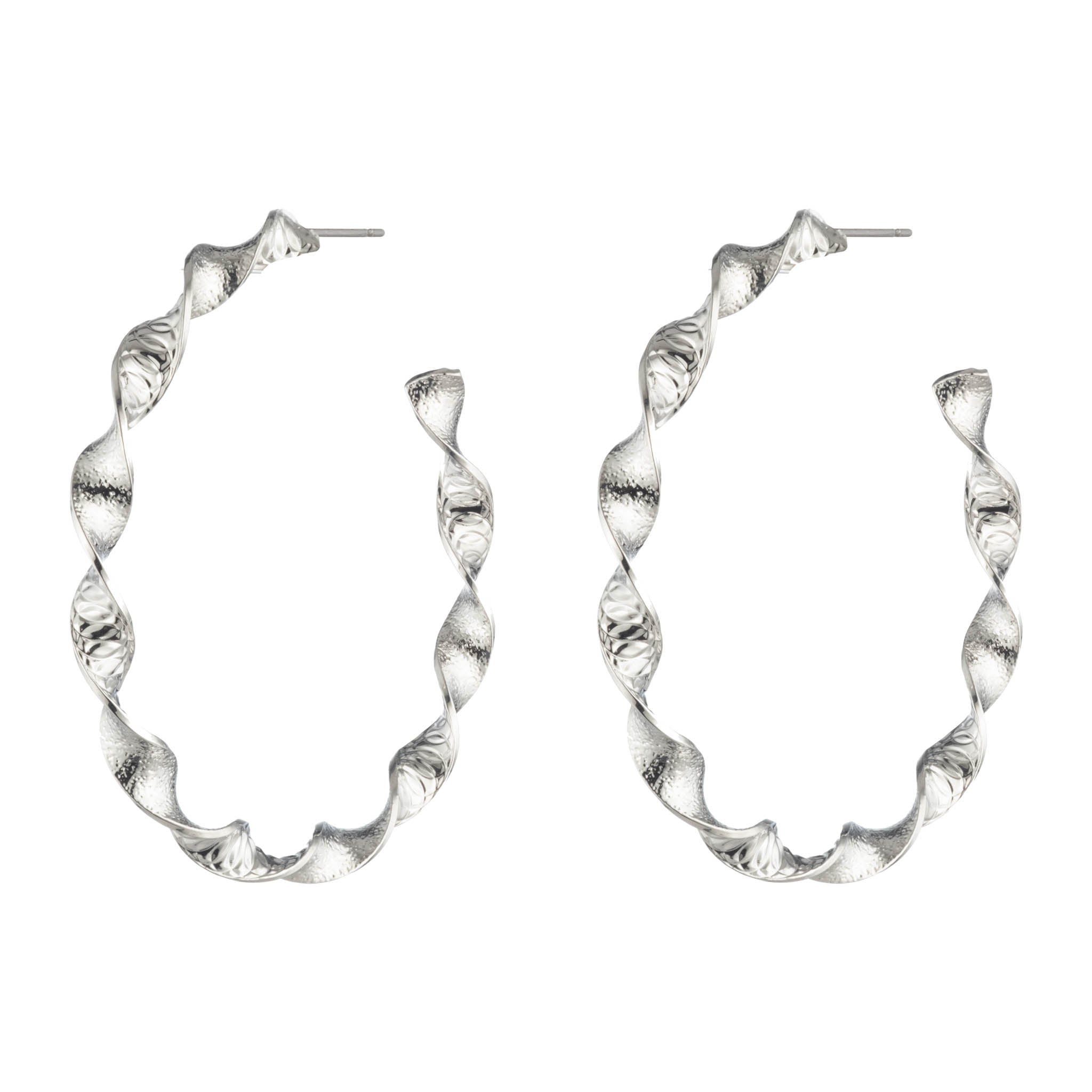 Lewis Silver Hoop Earrings - Dannijo