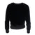 Black Velour Raglan Sweatshirt - Dannijo