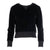 Black Velour Raglan Sweatshirt - Dannijo