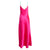 Acid Pink Lace-Trim Maxi Slip Dress