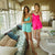 Neon Turquoise Bowling Shorts