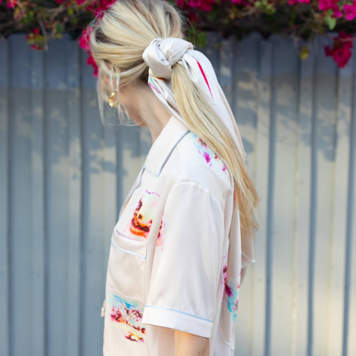 Vignette Print Bowling Shirt