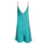 Neon Turquoise Lace-Trim Mini Slip Dress
