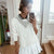 Pearled Ivory Cable Knit Sweater
